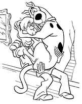 coloriage samy porte scoubidou terrorise